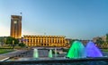 The city hall of Le Havre with a fountain. France Royalty Free Stock Photo