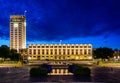 City hall of Le Havre, France, by night Royalty Free Stock Photo