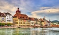 City hall of Lucerne along the river Reuss, Switzerland