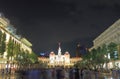 City Hall night cityscape iHo Chi Minh City Saigon Vietnam Royalty Free Stock Photo