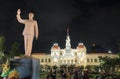 City Hall night cityscape iHo Chi Minh City Saigon Vietnam Royalty Free Stock Photo