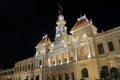 City Hall night cityscape iHo Chi Minh City Saigon Vietnam Royalty Free Stock Photo