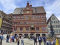 The City Hall is the oldest building on the Market Square. It was built in 1435, and in 1511 an astronomical clock was installed Royalty Free Stock Photo