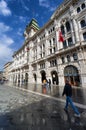 City hall palace and clock tower in Trieste, Italy Royalty Free Stock Photo