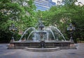 City Hall Park Fountain Royalty Free Stock Photo