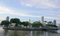 City Hall with the park in Singapore Royalty Free Stock Photo