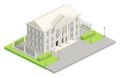 City hall parliament isometric vector illustration