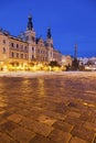 City Hall and Plague Column on Pernstynske Square in Pardubice Royalty Free Stock Photo