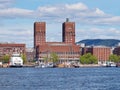 City Hall (Radhuset) of Oslo, Capital of Norway Royalty Free Stock Photo