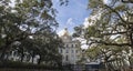 City Hall and River Street in Savannah Royalty Free Stock Photo