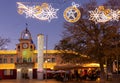 City hall of city Sants Coloma de Gramenet at Christmas time Royalty Free Stock Photo