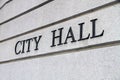 City Hall Sign Royalty Free Stock Photo