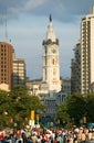 City Hall with Statue of William Penn on top, Philadelphia, Pennsylvania during Live 8 Concert Royalty Free Stock Photo