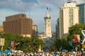 City Hall with Statue of William Penn on top, Philadelphia, Pennsylvania during Live 8 Concert Royalty Free Stock Photo