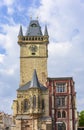 City Hall tower on Old Town square, Prague, Czech Republic Royalty Free Stock Photo