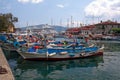 City harbor in marmaris with boats