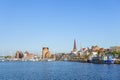 City harbour of city Rostock, Germany