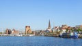 City harbour of city Rostock, Germany