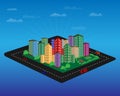 City with high-rise buildings Royalty Free Stock Photo