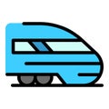 City high speed train icon vector flat Royalty Free Stock Photo