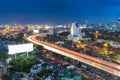 City highway road curved long exposure Royalty Free Stock Photo