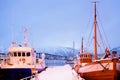 The harbour of Tromso considered the northernmost city in the world Royalty Free Stock Photo