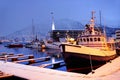The harbour of Tromso, considered the northernmost city in the world Royalty Free Stock Photo