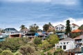 City homes along the coast, Bondi Beach Royalty Free Stock Photo
