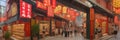 City of Hong Kong, China, Temple Street Shopping Complex, a neighbourhood with colonial architecture and narrow streets Royalty Free Stock Photo