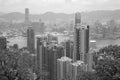 Black and white picture city Hongkong