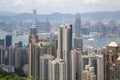 City Hongkong has seen from top of mountain