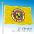 City of Honolulu flag, Hawaii, United States