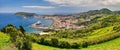 City of Horta and Horta Bay Faial Island, Azores Royalty Free Stock Photo