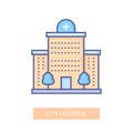 City hospital - modern line design style icon