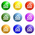 City house icons set vector Royalty Free Stock Photo