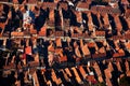 City houses from above