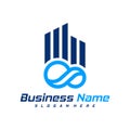 City Infinity logo design vector. Nolimit City logo design template concept Royalty Free Stock Photo