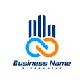 City Infinity logo design vector. Nolimit City logo design template concept Royalty Free Stock Photo