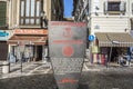 City information sign El Albaicin neighborhood.Granada, Spain.