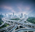 City interchange in shanghai Royalty Free Stock Photo