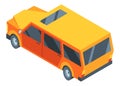 City isometric car icon. Vector flat colorful automobile. Graphic design element. Urban transport illustration