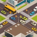 City Isometric Composition Royalty Free Stock Photo