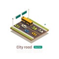 City Isometric Composition Royalty Free Stock Photo