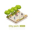 City Isometric Concept Royalty Free Stock Photo