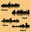 4 City in Italy - Milan, Palermo, Genoa, Naples ( Milano, Napoli, Genova, Palermo )