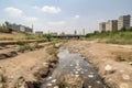 city, with its water supply dwindling due to drought Royalty Free Stock Photo