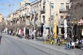 People on Jaffa road Jerusalem. Royalty Free Stock Photo
