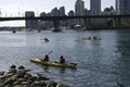 City kayaking