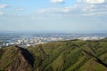 City Krasnoyarsk and the river Yenisei Royalty Free Stock Photo