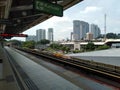 City of Kuala Lumpur's skyscrapers view from Mass rapid transit train station Kuala Lumpur, Malaysia Royalty Free Stock Photo